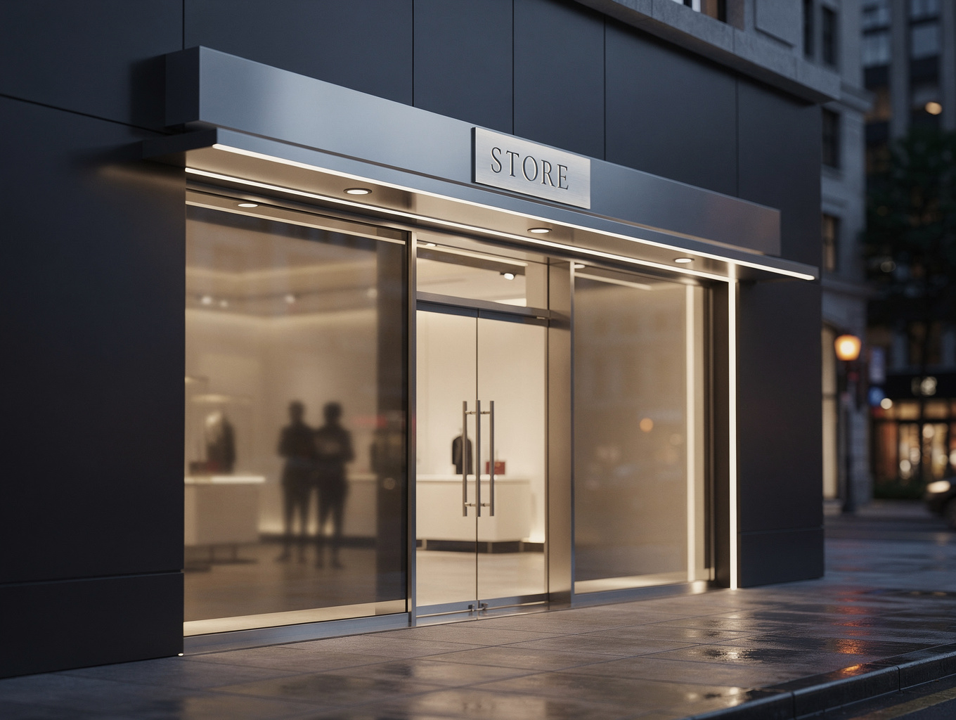 Retail store facade updated with architectural vinyl